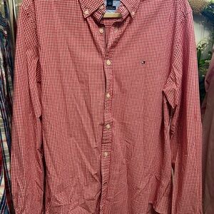 Tommy Hilfiger Men's Red Gingham Shirt